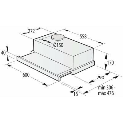 Вытяжка встраиваемая Gorenje TH62E3X (Цвет: Inox)