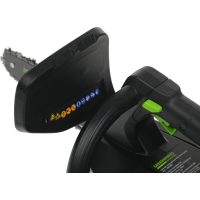 Электрическая цепная пила Greenworks GD40TCS, черный