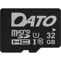 Карта памяти microSDHC Dato DTTF032GUIC10 Class10 32Gb (w / o adapter), черный