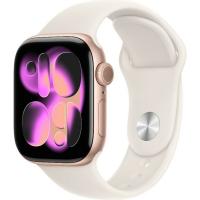 Умные часы Apple Watch Series 11 42mm Aluminum Case with Sport Band S / M (Цвет: Rose Gold / Starlight)