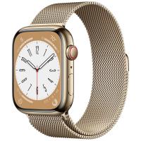 Умные часы Apple Watch Series 8 45mm Stainless Steel Case with Milanese Loop (Цвет: Gold)