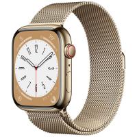 Умные часы Apple Watch Series 8 41mm Stainless Steel Case with Milanese Loop (Цвет: Gold)