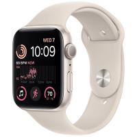 Умные часы Apple Watch SE (2022) 44mm Aluminum Case with Sport Band M / L (Цвет: Starlight)