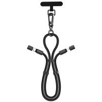 Кабель Devia Woven Fast Cable Adjustable Lanyard Type-C to Lightning 1.6m, черный