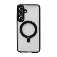 Чехол-накладка Devia Delight Series Magnetic ShockProof Case with Rotatable Bracket для смартфона Samsung Galaxy S25 Plus (Цвет: Black)