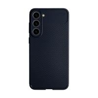 Чехол-накладка Devia Carbon Fiber Texture Shockproof Case для смартфона Samsung Galaxy S23 (Цвет: Blue)