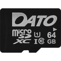 Карта памяти microSDXC Dato DTTF064GUIC10 Class10 64Gb (w / o adapter), черный