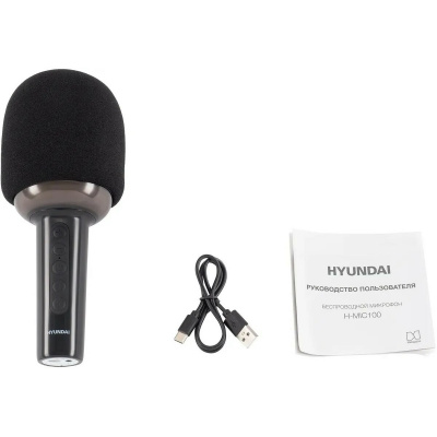 Микрофон беспроводной Hyundai H-MIC100, черный