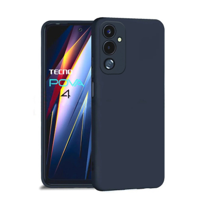 Чехол-накладка Borasco MicroFiber Case для смартфона Tecno Pova 4 (Цвет: Blue)