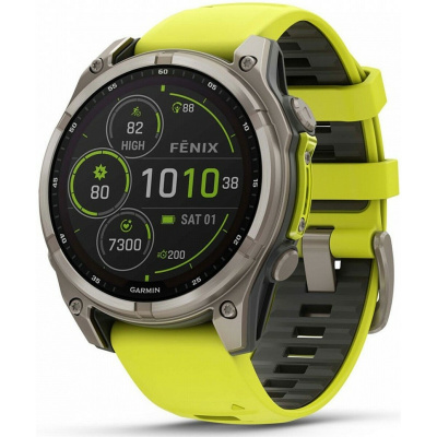 Умные часы Garmin Fenix 8 47mm Solar Sapphire (Цвет: Titanium Yellow)