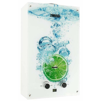 Водонагреватель Zanussi GWH 10 Fonte Glass Lime, белый