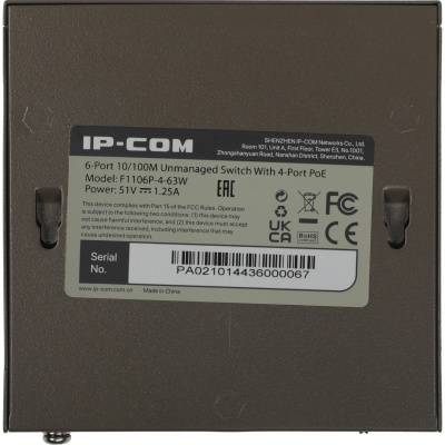 Коммутатор IP-Com F1106P-4-63W