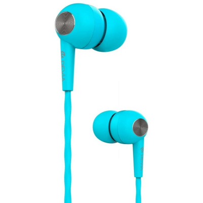 Наушники Devia Kintone In-Ear Wired Earphone With Remote And Mic (Цвет: Blue)